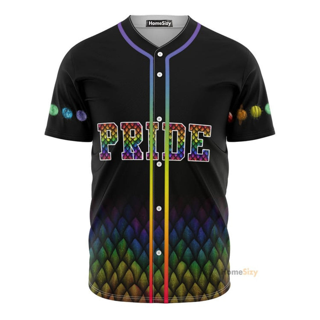 LGBT+ Pride Rainbow Dragon - Baseball Jersey