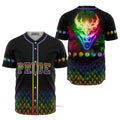 LGBT+ Pride Rainbow Dragon - Baseball Jersey