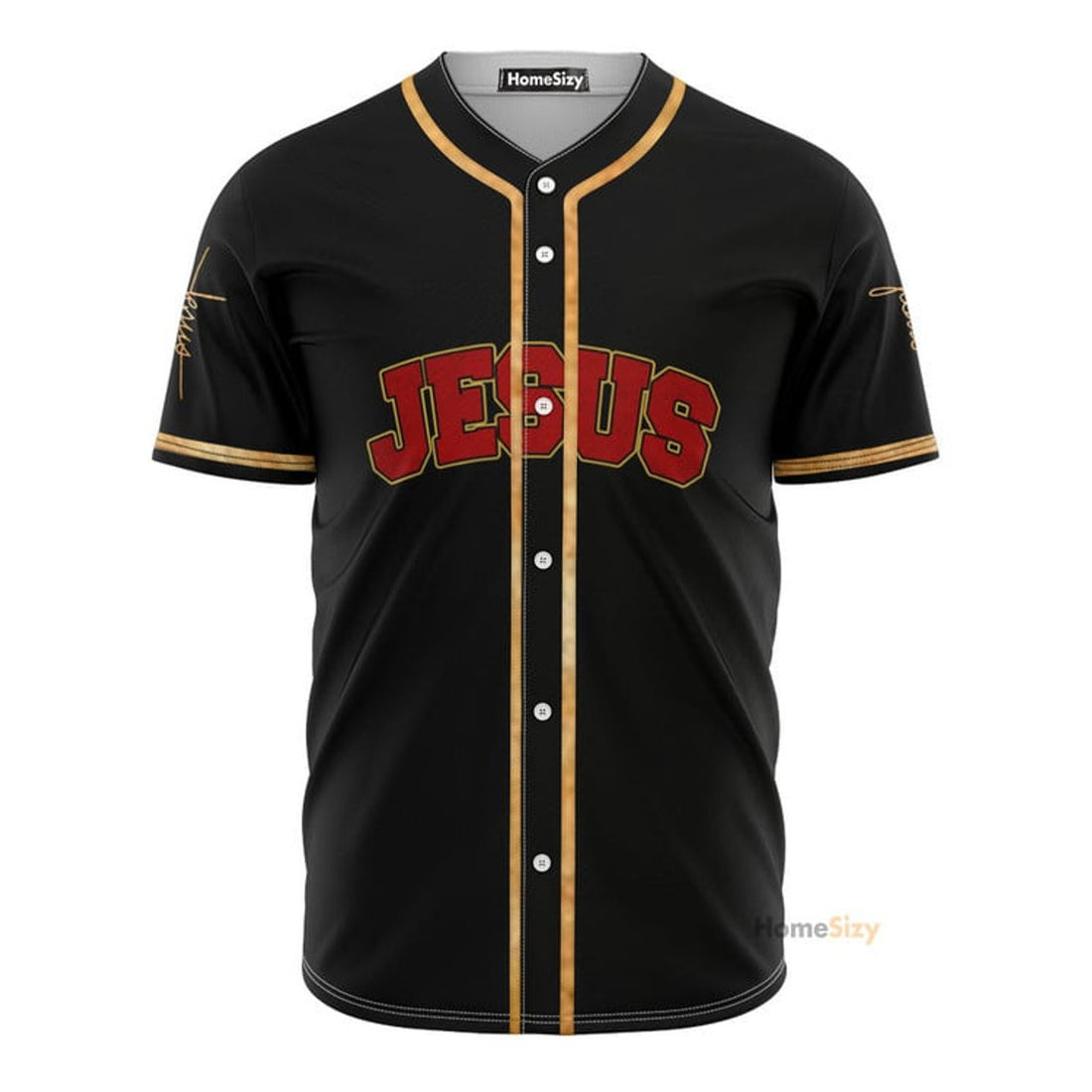 Jesus Red And Golden - Baseball Jersey
