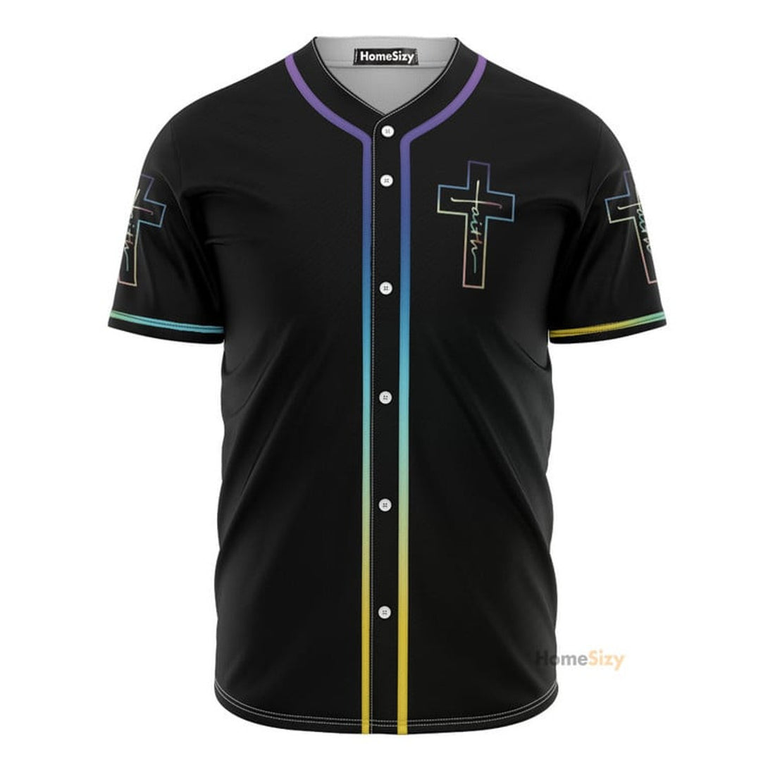 Faith Christian Jesus Black - Baseball Jersey