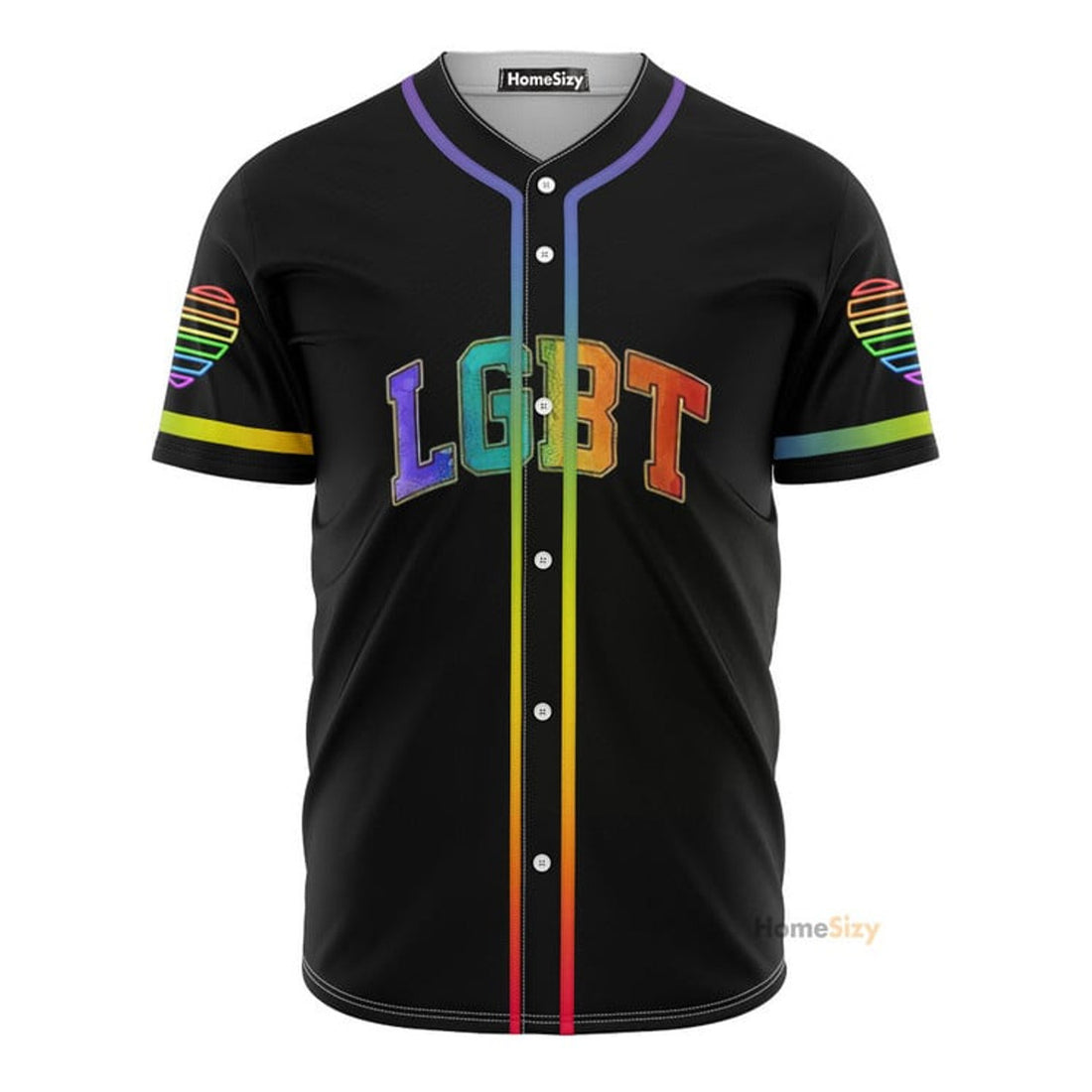 LGBT Pride Love Is Love Rainbow Black - Baseball Jersey