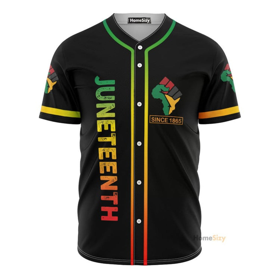 1865 Juneteenth Black Pride - Baseball Jersey