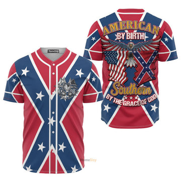 American By Birth Southern By Grace - Baseball Jersey