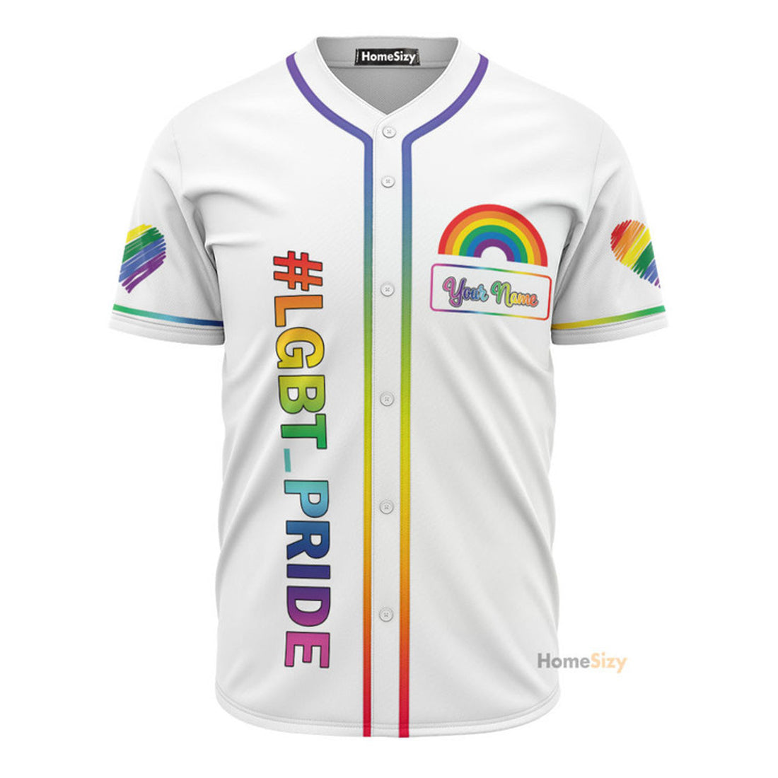 Custom Name LGBT White Phase Pride - Personalized Baseball Jersey MTC105264