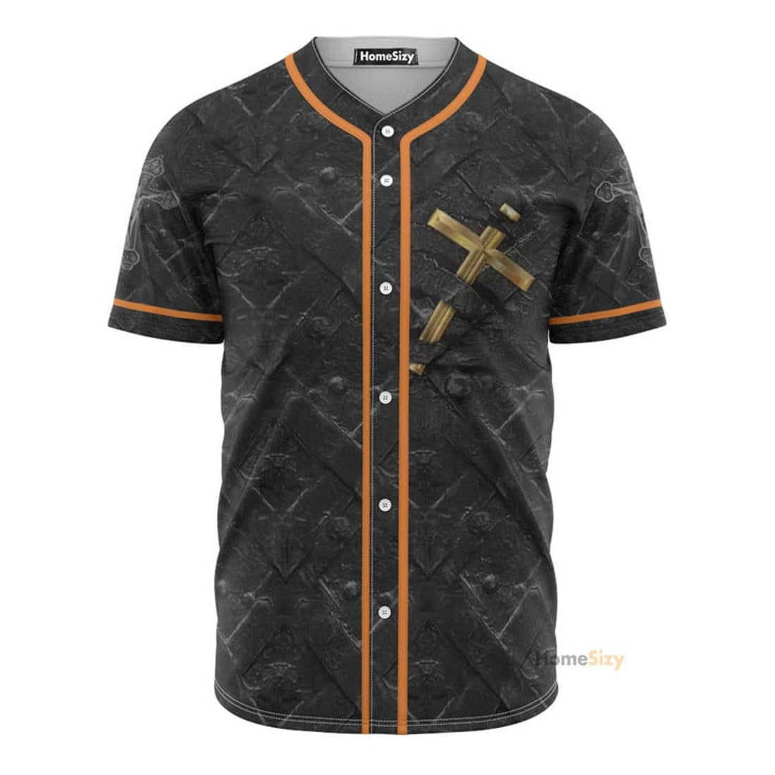 Jesus Cross Black - Baseball Jersey