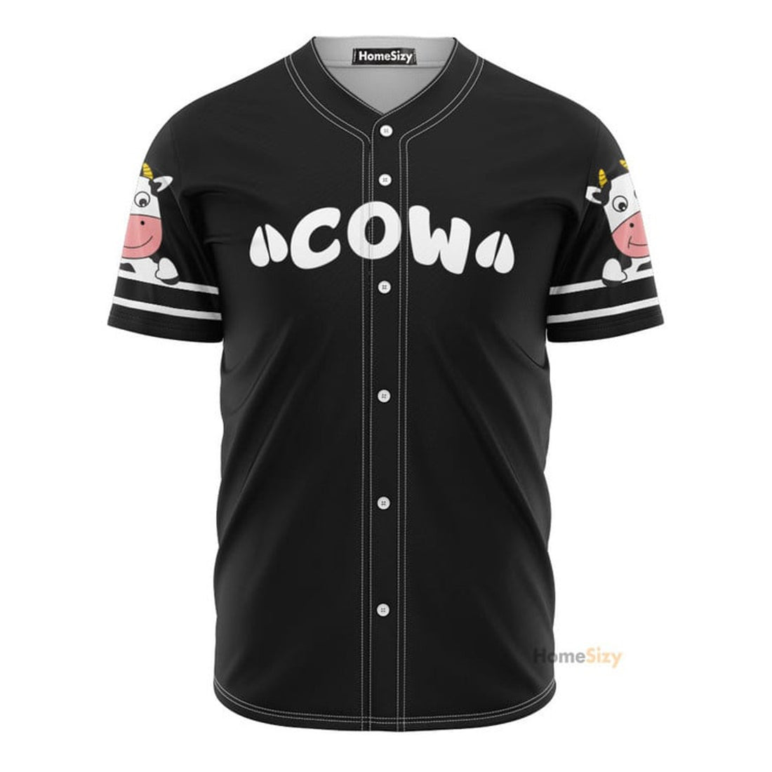 Custom Name Love Cute Cow - Personalized Baseball Jersey