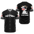 Custom Name Love Cute Cow - Personalized Baseball Jersey