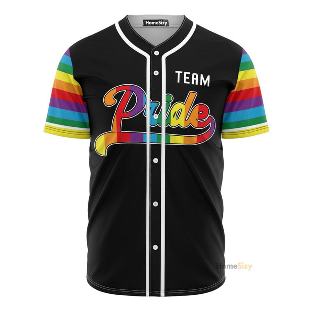 Custom Name And Number Lgbt Team Pride - Personalized Baseball Jersey
