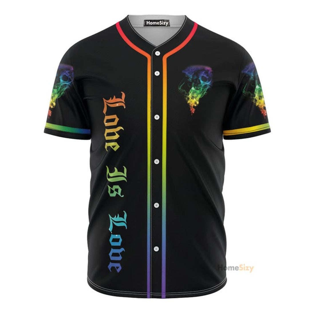 Lgbt Skull Lobe Is Lobe - Baseball Jersey