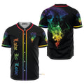 Lgbt Skull Lobe Is Lobe - Baseball Jersey