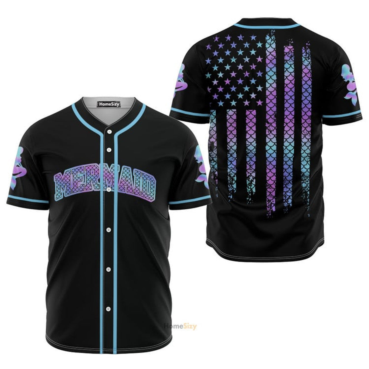Hologram Mermaid - Baseball Jersey