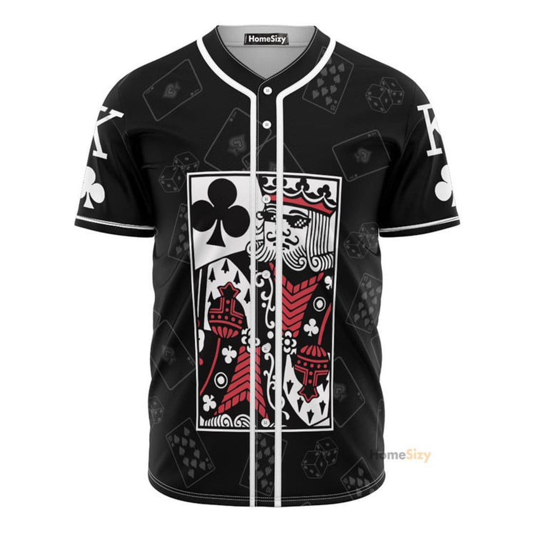 King Card Casino Black - Baseball Jersey
