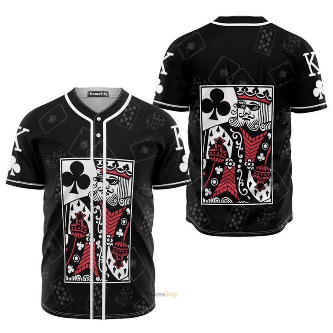 King Card Casino Black - Baseball Jersey