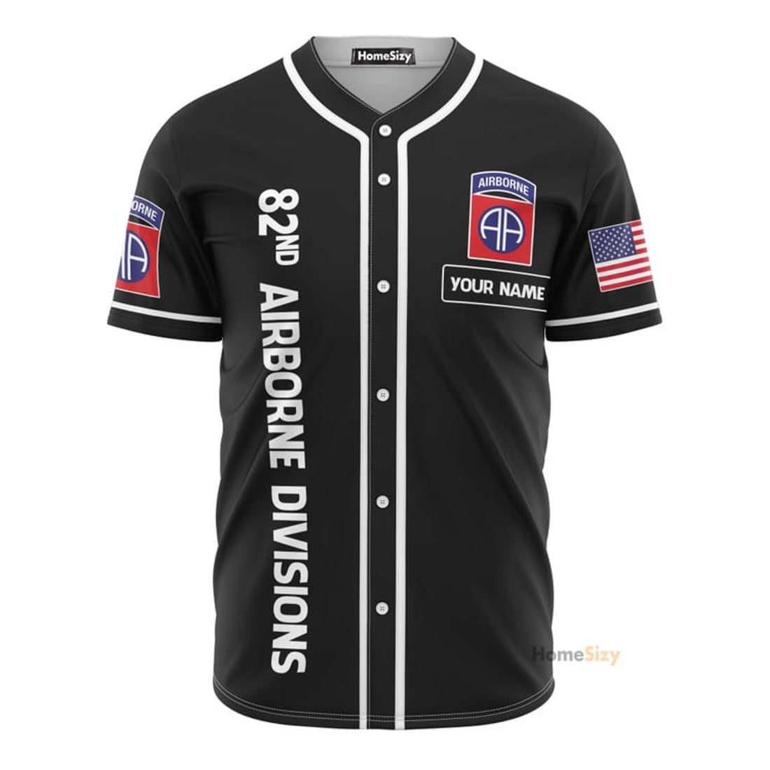 Custom Name 82nd Airborne Divisions - Personalized Baseball Jersey