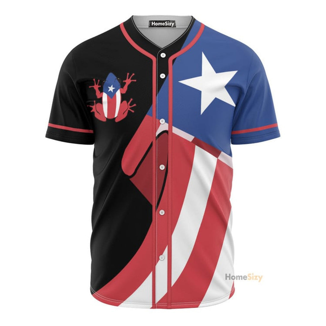Puerto Rico Coqui Flag - Baseball Jersey