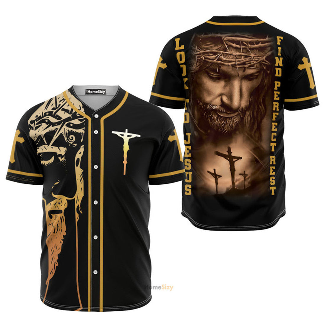 Look To Jesus Find Perfect Rest - Baseball Jersey