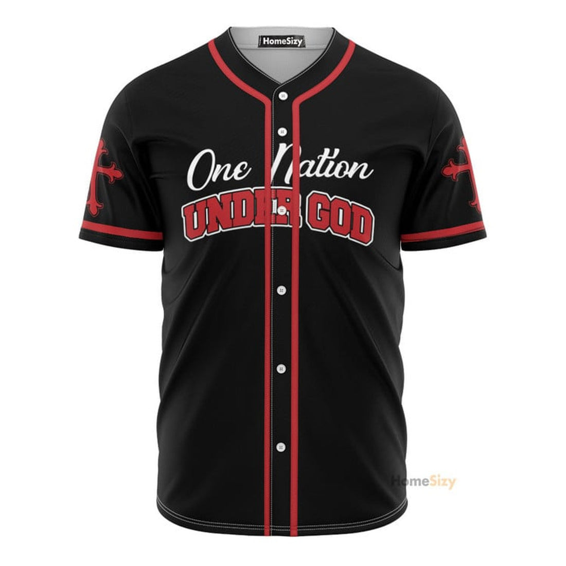 Eagle Jesus One Nation Under God - Baseball Jersey