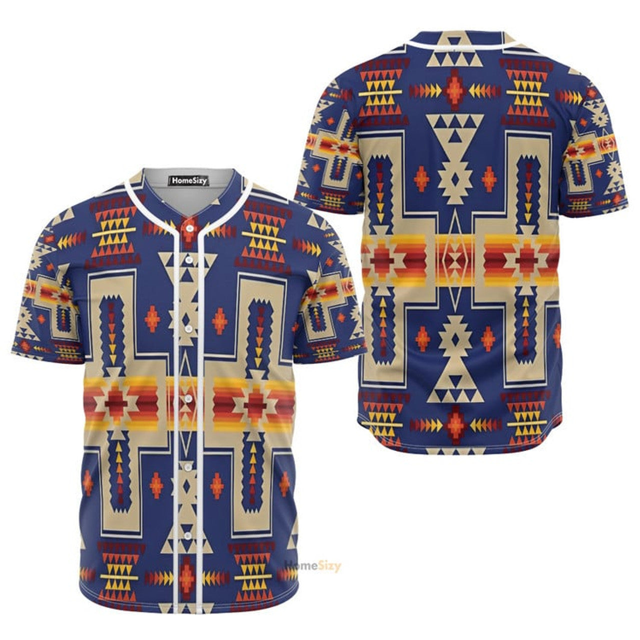 Navy Tribe Design Native American - Baseball Jersey