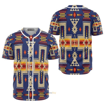 Navy Tribe Design Native American - Baseball Jersey