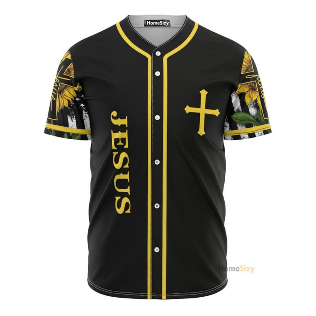 Amazing Sunflower And Jesus - Baseball Jersey