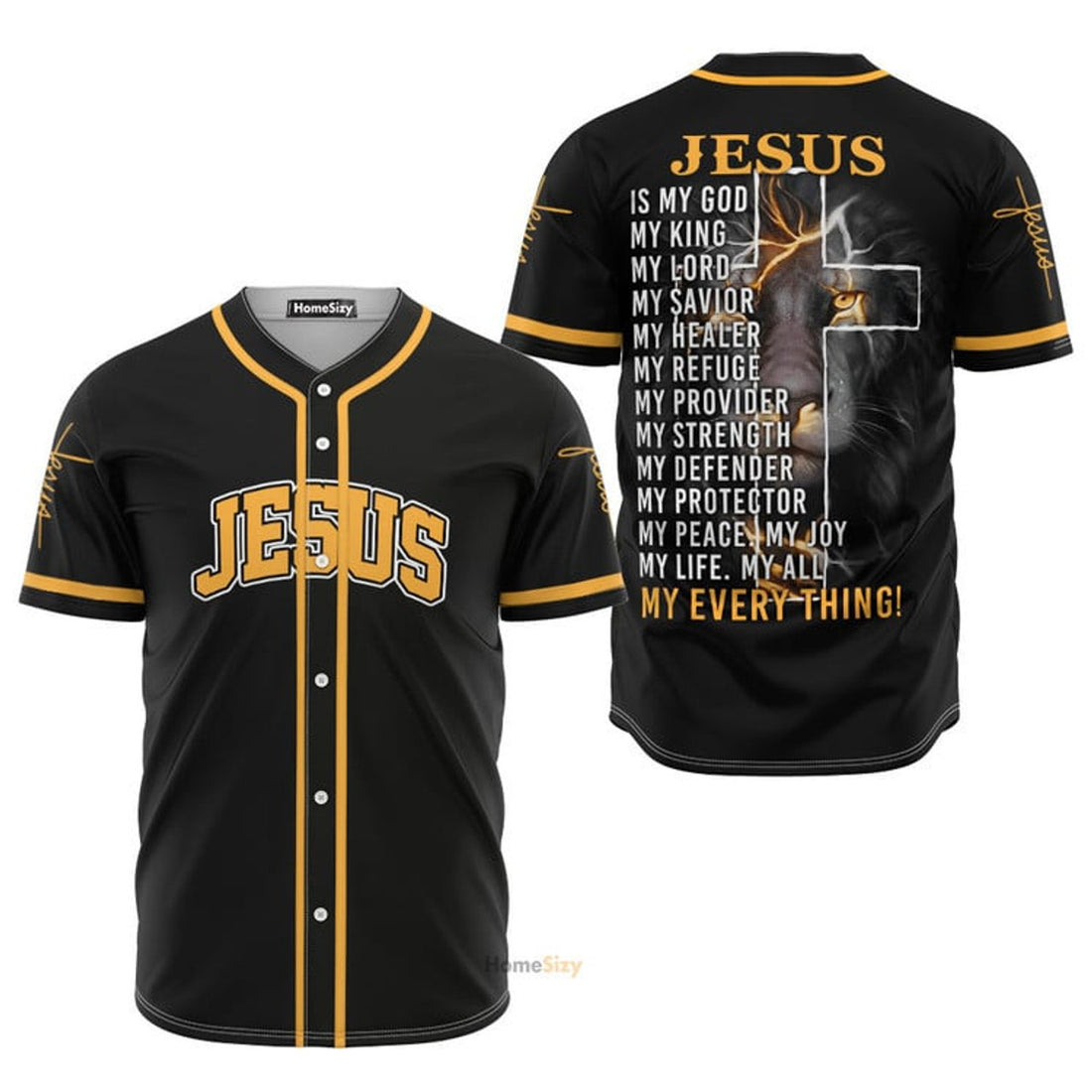 Jesus Is My God, My Life, My Everything - Baseball Jersey