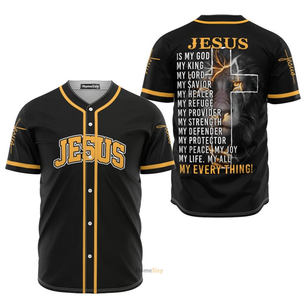 Jesus Is My God, My Life, My Everything - Baseball Jersey