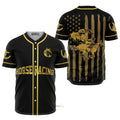Horse Racing Golden - Personalized Baseball Jersey