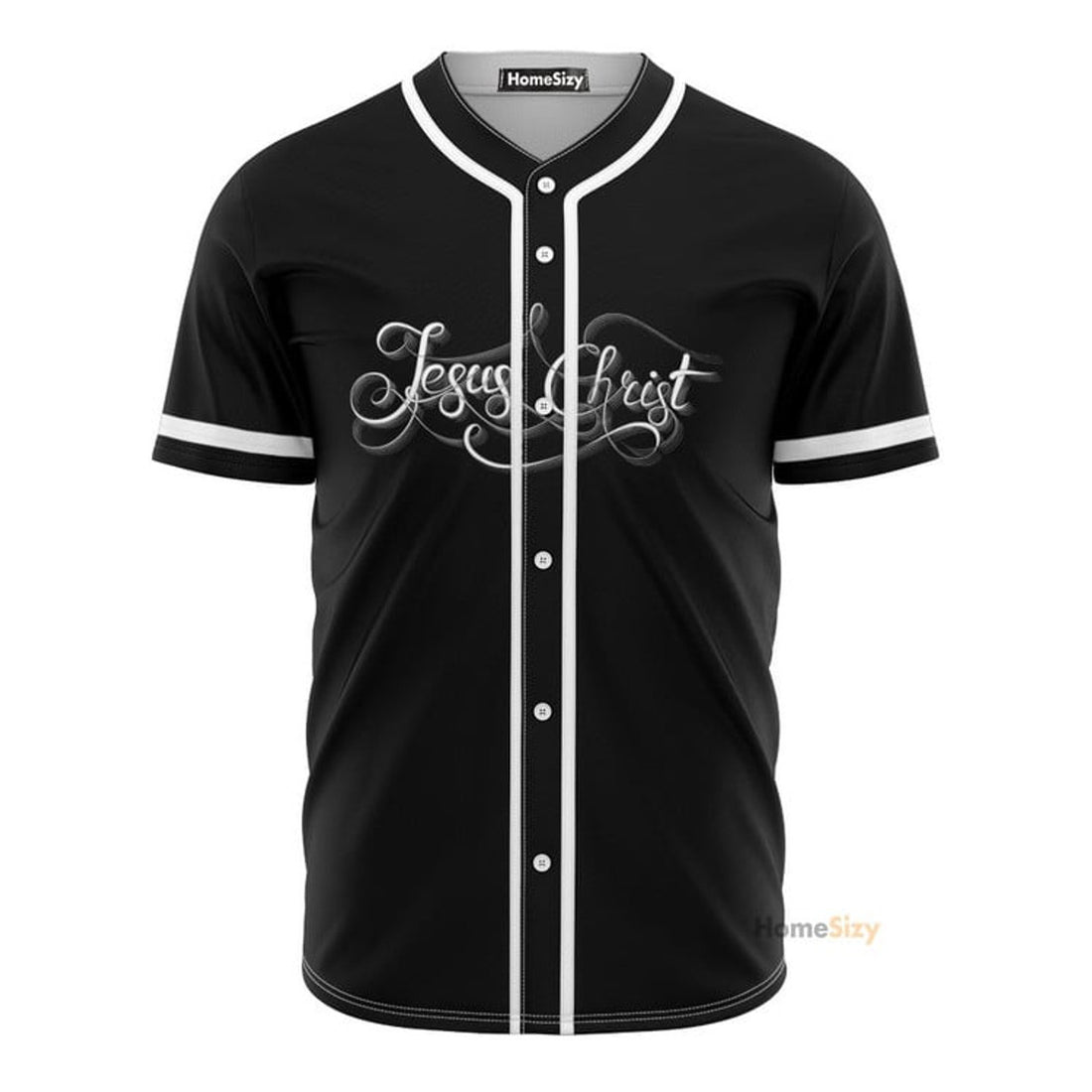 Jesus Christ Hand Black And White - Baseball Jersey