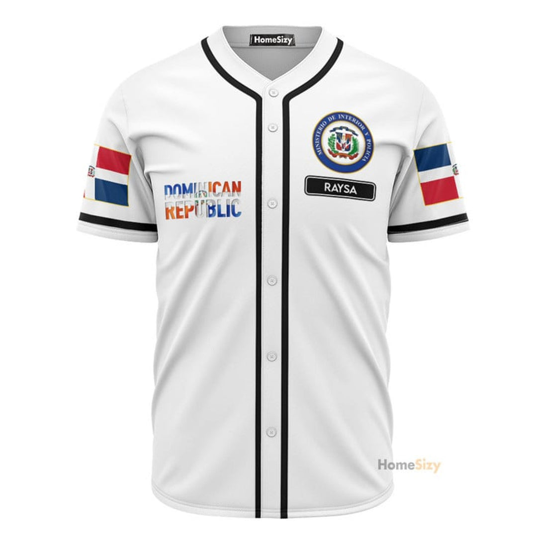 Custom Name Proud Of Dominican Republic - Personalized Baseball Jersey