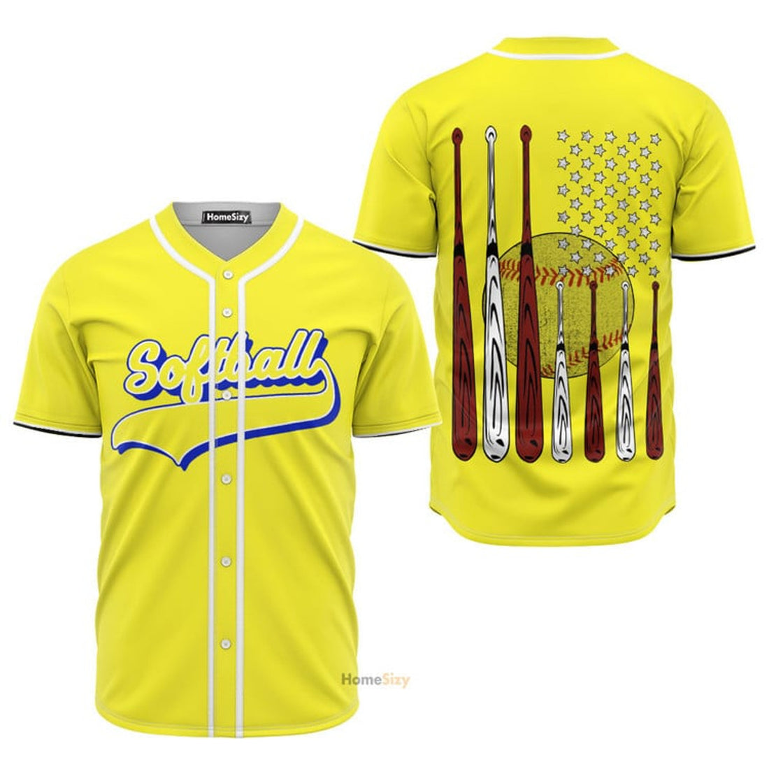 Softball Yellow - Personalized Baseball Jersey