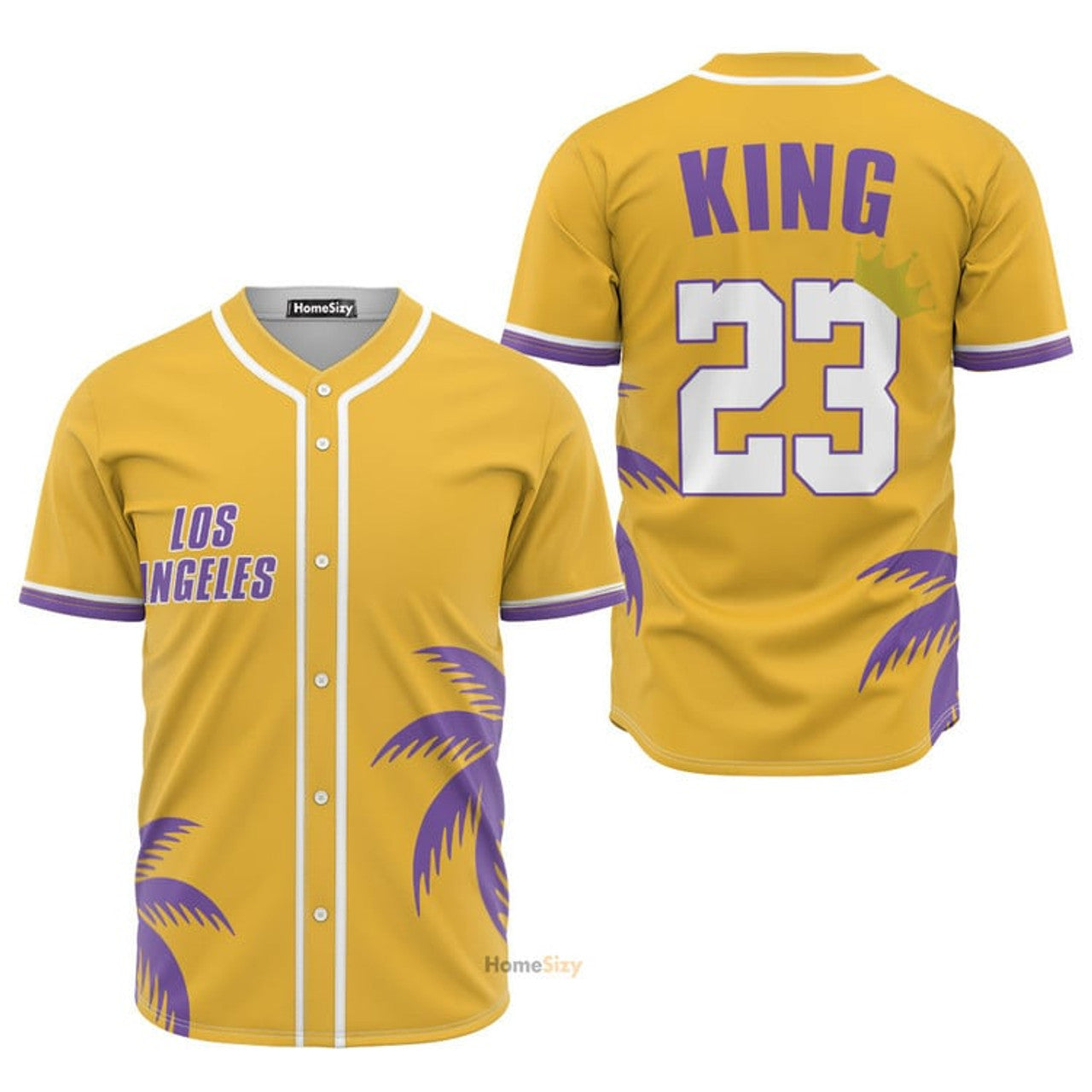 King Of Los Angeles Yellow - Baseball Jersey