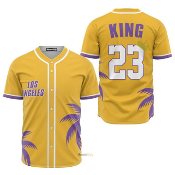 King Of Los Angeles Yellow - Baseball Jersey