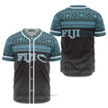 Fiji Rugby Fijian Tapa Pattern - Baseball Jersey