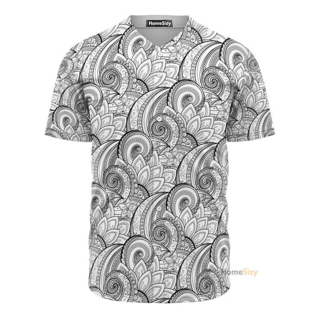 Zentangle Flower Pattern - Baseball Jersey