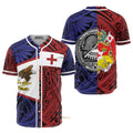 American Samoa And Tonga Polynesian Pattern - Baseball Jersey