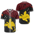 Papua New Guinea Flag with Raggiana Bird Of Paradise - Baseball Jersey