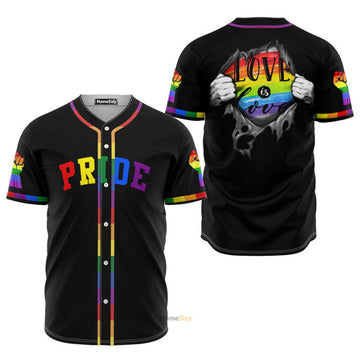 LGBT Pride Love Is Love - Baseball Jersey