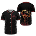 Jesus Cross Black And Red - Baseball Jersey