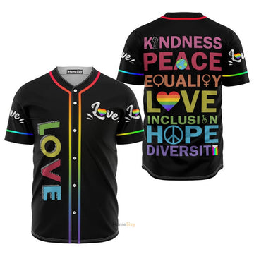 LGBT Love Love - Baseball Jersey