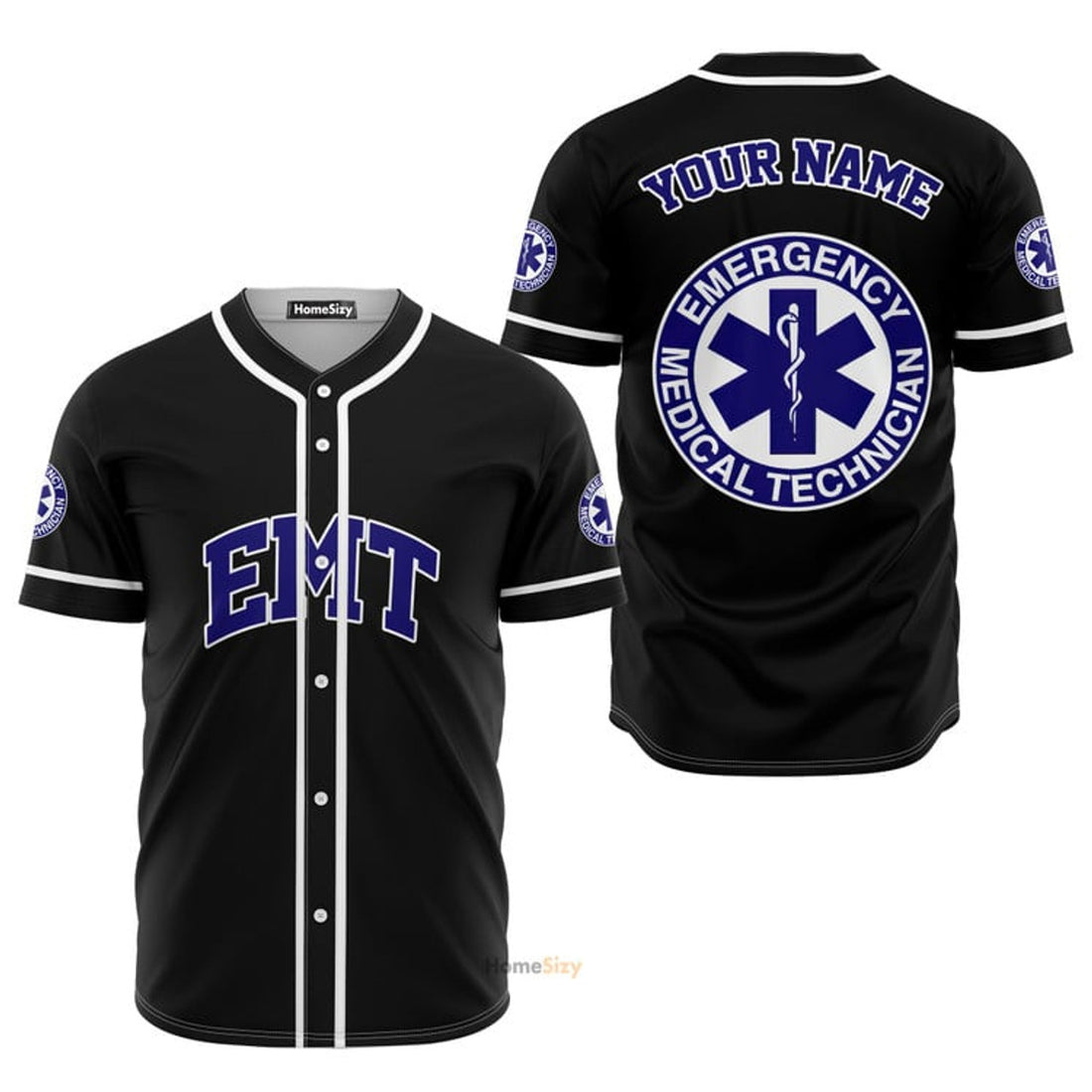 Custom Name EMT Emergency Medical Technicians - Personalized Baseball Jersey