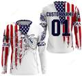 FUNSTUFFPRINT Custom Dirt bike Racing Jersey Personalized Patriotic Motocross Off-road Riders American Riding 3D Long Sleeve T-Shirt