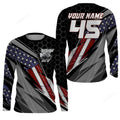 FUNSTUFFPRINT Custom ATV Motocross Jersey, Quad Bike Shirt, Racing Adult American Flag 3D Long Sleeve T-Shirt