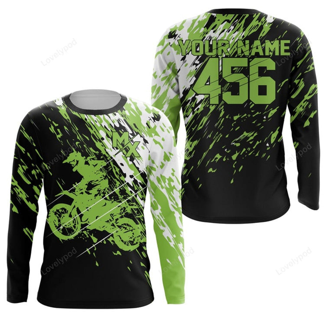 FUNSTUFFPRINT Custom Dirt Bike shirt Motocross Supercross Enduro Off-Road Racing Jersey 3D Long Sleeve T-Shirt