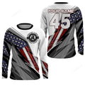 FUNSTUFFPRINT Custom Racing Jersey Patriotic Work Less Ride More Dirt Bike Motocross 3D Long Sleeve T-Shirt