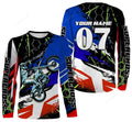 FUNSTUFFPRINT Custom Supercross Riding Jersey, Custom Number & Name Motorcycle Off-Road Dirt Bike Racing 3D Long Sleeve T-Shirt