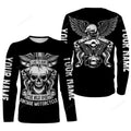 FUNSTUFFPRINT Custom Vintage Motorcycle Engine Live To Ride Personalized Jersey Skull Biker Off-road Racing 3D Long Sleeve T-Shirt