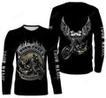 FUNSTUFFPRINT Custom Born Free Ride Free Motorcycle Jersey Personalized Biker Shirt Off-road Racing Rider 3D Long Sleeve T-Shirt