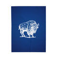 FUNSTUFFPRINT White Bison Velveteen Plush Blanket