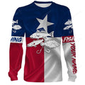 FUNSTUFFPRINT Custom Texas Slam fishing Texas Flag 3D All Over print shirts, fishing , Gift for fishing lover 3D Long Sleeve T-Shirt