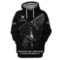 FUNSTUFFPRINT Custom Through Ink And Pain I Create Beauty Tattoo 3D Hoodie and Zip Hoodie